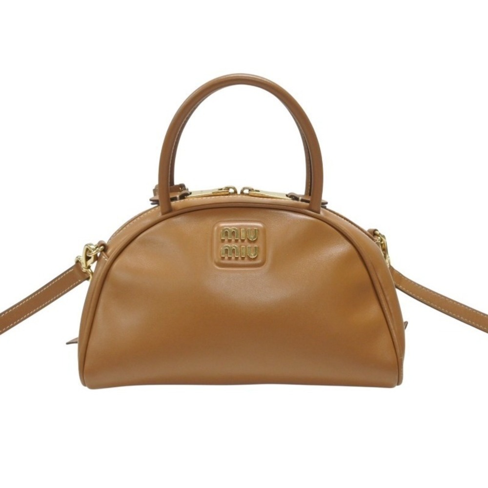 Miu Miu crossbody leather shoulder brown bag